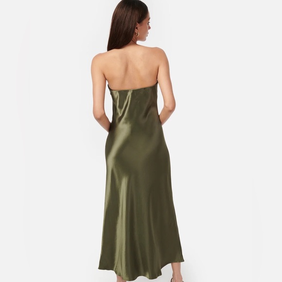 CAMI NYC Noelle Floral Strapless Midi Dress Color: SENCHA  Size S - Picture 2 of 3